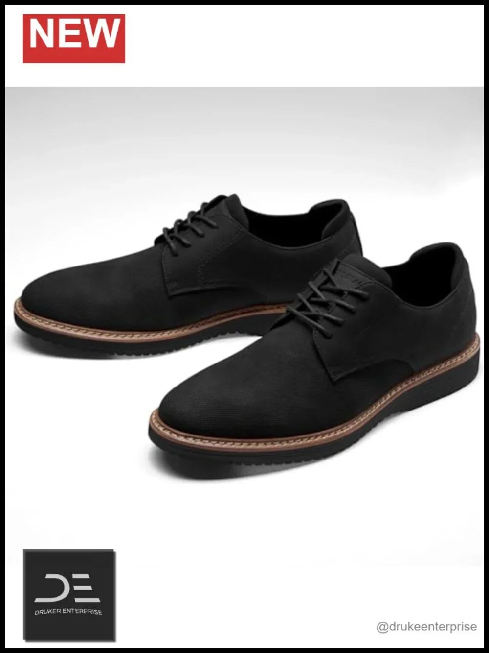 Men's Oxfords Lace Up PU Leather Suede Casual Dress Shoes Business Formal Derby